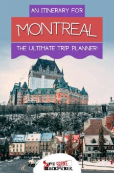 Montreal Itinerary Pinterest Image