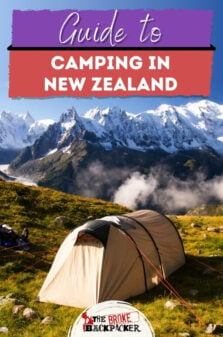 Guide to Camping in New Zealand Pinterest Image