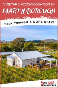 Best Vineyard Accommodation in Martinborough Pinterest Image