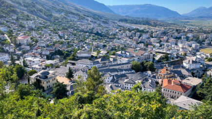 Unesco Heritage Site Gjirokaster city view in Albania