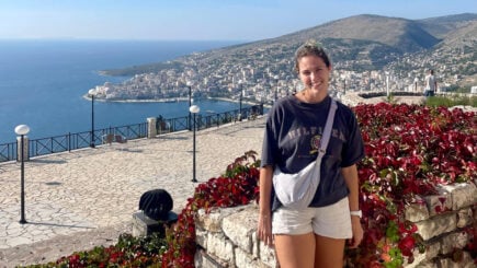 dani a the top of lekuresi castle, saranda, albania