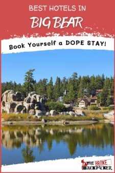 Best hotels in Big Bear Pinterest image