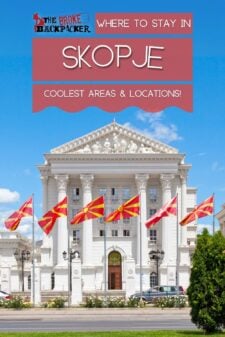 where to stay Skopje north Macedonia Pinterest image
