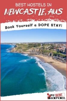 best hostels in Newcastle Australia pinterest image