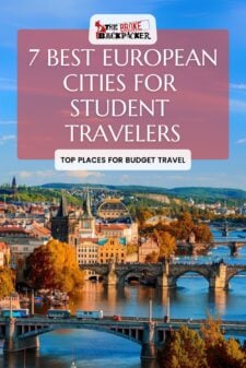 best European cities for studen travelers pinterest image