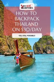 how to backpack thailand on a budget pinterest image