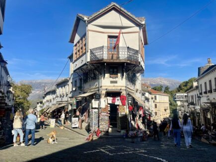 albania gjirokaster old bazaar market