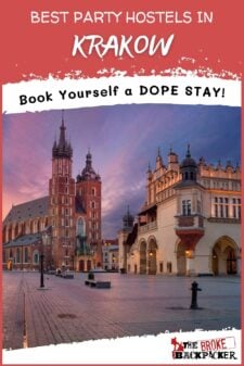best party hostels in krakow poland pinterest image