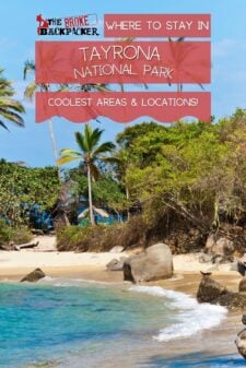 where to stay in Tayrona national park pinterest image
