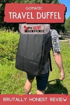 gomatic travel duffel review pinterest image