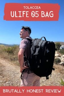 tolaccea ulife travel garmet bag review pinterest image