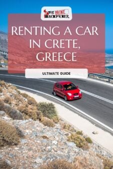 renting a car in crete pinterest image