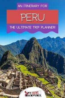 Peru itinerary pinterest image