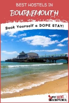 best hostels in Bournemouth pinterest image