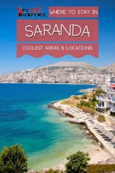 where to stay Saranda pinterest image