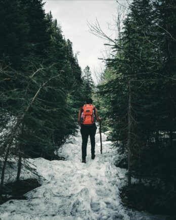 jacques cartier national park winter hiker quebec
