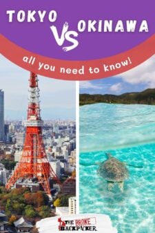Tokyo vs Okinawa pinterest image