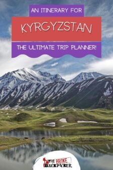 kyrgyzstan itinerary pinterest image