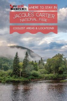where to stay in jacques cartier national park canada pinterest image