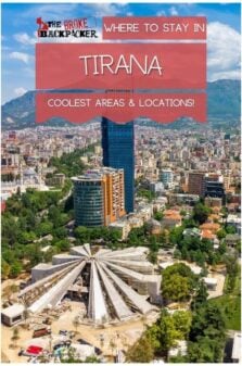 Where to stay in Tirana Pinterest image