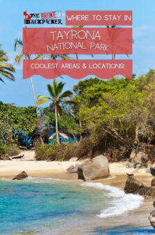 where to stay in Tayrona national park pinterest image