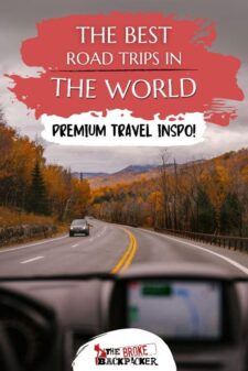 best road trips in the world pinterest image