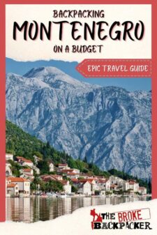 Backpacking in Montenegro Pinterest image