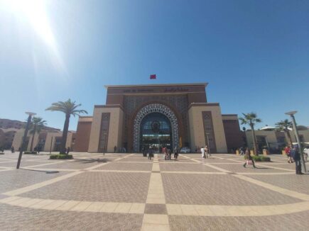 plaza in front of marrakech railway station