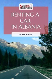 renting a car in albania pinterest image