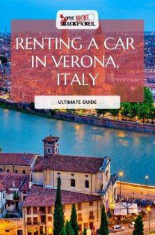 renting a car in verona pinterest image