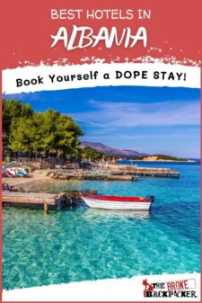 best hotels in Albania pinterest image