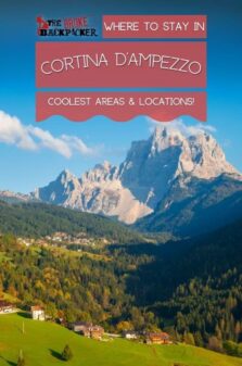 where to stay in cortina d'ampezzo italy pinterest image