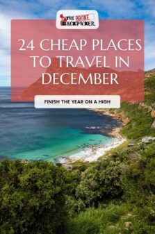 places to travel in December pinterest image