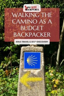 walking the camino as a budget backpacker pinterest image