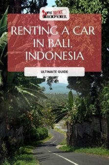 renting a car in Bali pinterest image