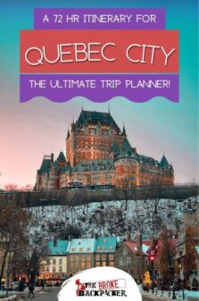 Quebec city itinerary pinterest image
