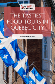 food tours in quebec city canada pinterest image