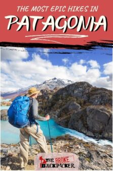 hiking in Patagonia pinterest image