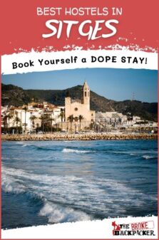 Best Hostels in Sitges Pinterest Image