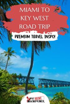 Best road trips from Miami to Key West USA pinterest image
