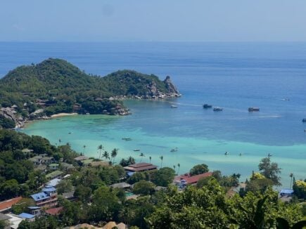 a view point showing chalok bay, koh tao