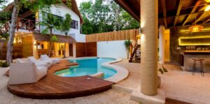 Mimosa Boutique Hostel & Hotel in Tulum, Mexico.