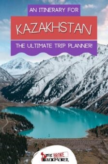 Kazakhstan itinerary pinterest image