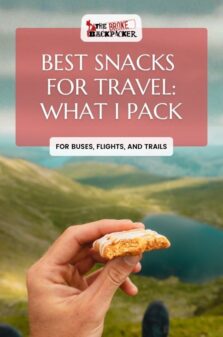 best travel hiking snacks pinterest image