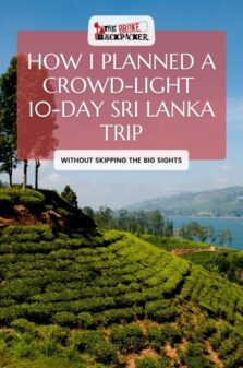 crowd light 10 day Sri lanka itinerary pinterest image