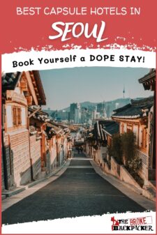 Best capsule hotels in Seoul pinterest image