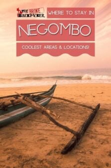 Where to stay in Negambo sri lanka pinterest image