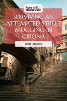 dealing with crime while travelling pinterest image