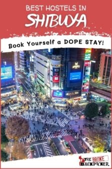 best hostels in Shibuya pinterest image