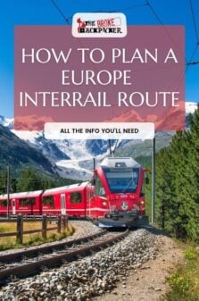 How to plan a Europe interail route pinterest image